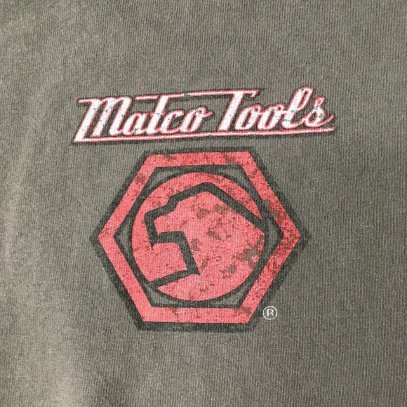 Matco Tools Shirt Mens LGGray Blue Long Sleeve Crew Casual Vintage Workwear Tee - Picture 6 of 9